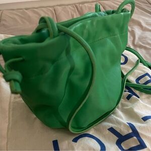 Clare V. Green Leather Crossbody Bag